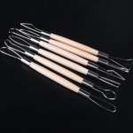 점토 찰흙 도예 스크래퍼 세트 6p 미술도구 조형 입문용 키트 공예 핸드메이드 클레이 : 준더유통