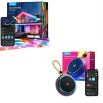 Govee 라이트 네온조명 로프 백라이트 벽 고비 야외 LED 스트립 조명 H6176 번들 쇼 박스 블루투스 스마트 그룹 제어 10개 장치 IP65 방수... 