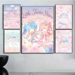 만화 L-LittleS T-Twin Star 좋은 품질 인쇄 및 포스터 HD 벽 예술 그림 공부 홈 장식 : 싱기방기마트