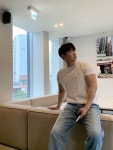 폴링 여름 화이트 시밀러룩 아이스쿨머슬핏 살안타템 심플 반팔 나시가디건 : 스테이어블
