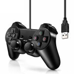 조이스틱 블루투스 호환용 USB 유선 PC 게임 컨트롤러 패드 WinXP Win7 Win8 Win10 조이패드 윈도우 컴퓨터 노트북 블랙 : 파인룩컴퍼니