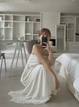 당일배송 더모리파크 릴리 셔링탑 원피스 themorypark 브라이덜샤워 웨딩원피스 : 루트19