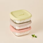 락앤락 바로한끼 유리 밥용기 라이트 320ml 3P 전자렌지용 냉동밥 보관용기 lite : 유로키친