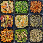 대용량 일주일 수제 반찬가게 당일조리 배달 나물 가정식 집반찬 4종 1번세트 : 정래윤의오늘반찬