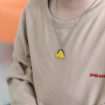 KIDS 써지컬스틸 미아방지 공룡 체인 목걸이 212K 옐로우 유아동 각인 맥시마프로젝트 : 맥시마프로젝트