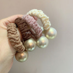 왕진주 슬립스크런치 이쁜 곱창밴드 진주머리끈 슈슈 : 키라미