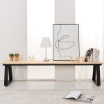 1800 작업대겸용 좌식 테이블 낮은 원목 긴 진열용 탁자 QKKON : Quokka