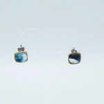 사각 호마이카 스터드 귀걸이 : 써니원