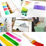 보급형 백붓(1호+3호+5호+8호+10호) Set-세트,빽붓,납작붓,평붓,브러쉬,수채화붓,채색,미술,초중급용,학습교재용,색칠하기 : 스쿨펀