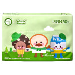 깨끗한나라 여행용 티슈 브레드 이발소 50매, 1팩 : 주식회사 올바른 -올핏