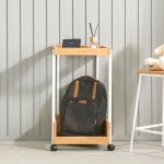 원목선반장 나무선반 다용도 미니 거실 벽 CZ3310 원목 이동식 트레이 400 4colors : 아홉시나무아래