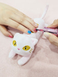 봉봉프렌즈 핑크 고양이 네일아트 손목 받침대 : 봉봉프렌즈