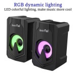 K-1060 PC 컴퓨터 스피커 사운드 박스 서브우퍼 RGB 게임용 스피커, HIFI 스테레오 USB 유선, LED 조명, PC 데스크탑 컴퓨터용 : 영자컴퍼니