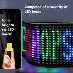 LED 자동차 유연한 스크린 USB 5V 매트릭스 픽셀 패널 RGB 패턴 그래피티 스크롤 텍스트 애니메이션 디스플레이 앱 포함 상점 : 노매드 원더