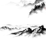 산수화 수묵화 운무 풍경 동양화 신선 파르텔 민속 벽지 시트지 롤스크린 : 으뜸데코