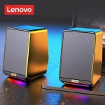 Lenovo 유선 데스크탑 스피커 사운드 바, 컴퓨터 PC 라우드 스피커용, 3.5mm USB 스테레오 서라운드 음악 사운드 박스, TS38 선택 : 영자컴퍼니