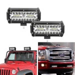 헤드라이트 트럭 농장 트랙터 보트 SUV ATV 바 작업등 자동차 LED 오프로드 4x4 스포트라이트 안개등 12V 24V : 노매드 원더
