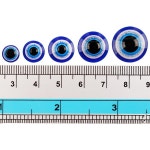 플라스틱 송진 악마의 눈 플랫 백 비즈, 동물 안구 유치원 어린이 공예, H0124, 8mm, 50 개 : 유림 상4