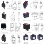 10a 16A IBS-2R DPDT 4 핀 레드 램프 조명 ON OFF 로커 스위치 과부하 보호 열 차단기 : 유알상사
