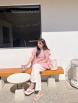 헤이혜르 린넨 퍼프 뒷지퍼 블라우스 : 헤이혜르