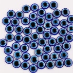 플라스틱 송진 악마의 눈 플랫 백 비즈, 동물 안구 유치원 어린이 공예, H0124, 8mm, 50 개 : 유림 상4