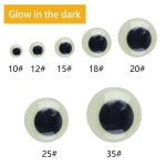 장난감 액세서리용 발광 플라스틱 눈 (자체 접착 포함) PE 위글리 아이, DIY 공예 H0640, 8mm, : 유림 상4