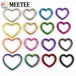 Meetee 금속 하트 버클 O 링 백 스트랩 연결 원형 웨빙 조정 걸쇠, 하드웨어 액세서리, 2 개, 5 10 : 유림 상4