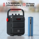SHIDU H1-Mini 30 와트 FM 라디오 기능 UHF 스피커 무선 PA 시스템 세트, 강력한 휴대용 전문 노래방 스피커 : 영자컴퍼니