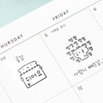 아이코닉 이겨낸다 다이어리 스탬프 (다꾸 꾸미기 칭찬 캐릭터 만년 자동 도장)41 : 아이코닉디자인