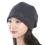 H4302 비즈장식 비니 모자 두건 : 색동호박