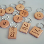 우드인 우드 번호판 락커룸 키홀더 사물함 번호키링 5개 세트 : 굿라이프3