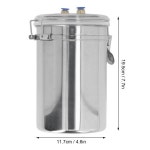 젖소 양 착유기 우유 펌프 수동 노력 절약 제어 스테인레스 스틸 병 공장 농장용 휴대용 키트 2000ml : 맹맹