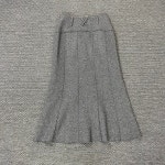 (28) JPN 그레이 머메이드 울 롱 스커트 : 여수빈티지