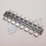 USB 3.1 C 타입 커넥터, 14 핀 암 소켓 소켓, 관통 구멍, PCB 180 수직 차폐 USB-C1, 1-10 개 : 훤이유통