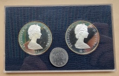 1977년 터크스&싸이코스 프루프 은화 2종 : 한강사 수집 취미