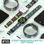 휴대폰악세사리 호환 스마트폰스트랩 거치대 BT21 스트리트 무드 에플워치 소프트 밴드 : 그집기억