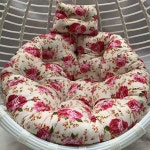 라탄 의자 쿠션 소파 실내 스윙 방석 카페 행잉 커버 초록 100cmx100cm : 재규어인터네셔널두번째