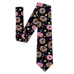 Guhothli Men`s Donut Neckties Foods Ties Funny Nov : 크러시온스토어