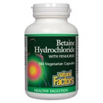 내추럴팩터스 베타인 하이드로클로라이드 180정 (Natural Factors Betaine Hydrochloride with Fenugreek) : 헬스아메리카