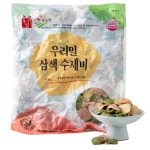 우리밀 삼색수제비 1kg 10인분 5개 5kg, 농협생산 식사대용 부대찌개 만두국 냉동 : 빛울타리
