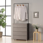 EB521 드레스룸 행거 서랍장 이동식 4단 서랍행거 수납 옷장 800 : 엘리퍼니처