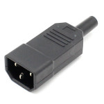 재배선 가능 전원 커넥터 3 핀 AC 소켓 10A 250V 블랙 IEC C13 수 플매트 카펫 러그 1 개 : 원사유통