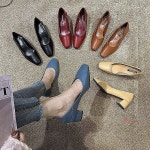 여자 사각코 펌프스 투웨이 구두힐pqr745 : shopreei