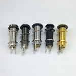 기타 용품 기타베이스 픽업 나사 식 실린더 잭 출력 입력 플러그 소켓 용 현악기 Chrome : 이백스토어