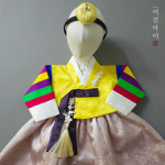 선주 양단 노랑색동저고리 (백일-10세) 여아한복 키즈 돌 아기 아동 유아 : 어진아이
