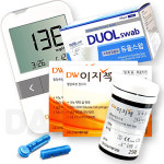 올메디쿠스 DW 이지첵 혈당시험지 세트 기기1개 + 시험지100 + 침110 + 솜100 : 대성메디칼