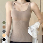 여자나시티 여성런닝 여름 끈 이너 나시 탑 여성 겨울 캡내장 기모나시 1P 스판 이너나시 민소매 : 케이라솝