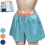 더끌리오 사각 3매 인배색 네모 트렁크팬티 여성 60수 여자 여성용stu036 : 미미핑크