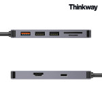 씽크웨이 Core D34 7in1 HDMI 멀티포트 허브 : 씽크웨이
