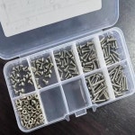 육각 소켓 헤드 볼트 기계 나사 및 너트 키트 스테인리스 스틸 버튼 헤드 M2 M25 M3 100 개박스 M4 M5 ISO7380 240 개박스 : 동이마켇